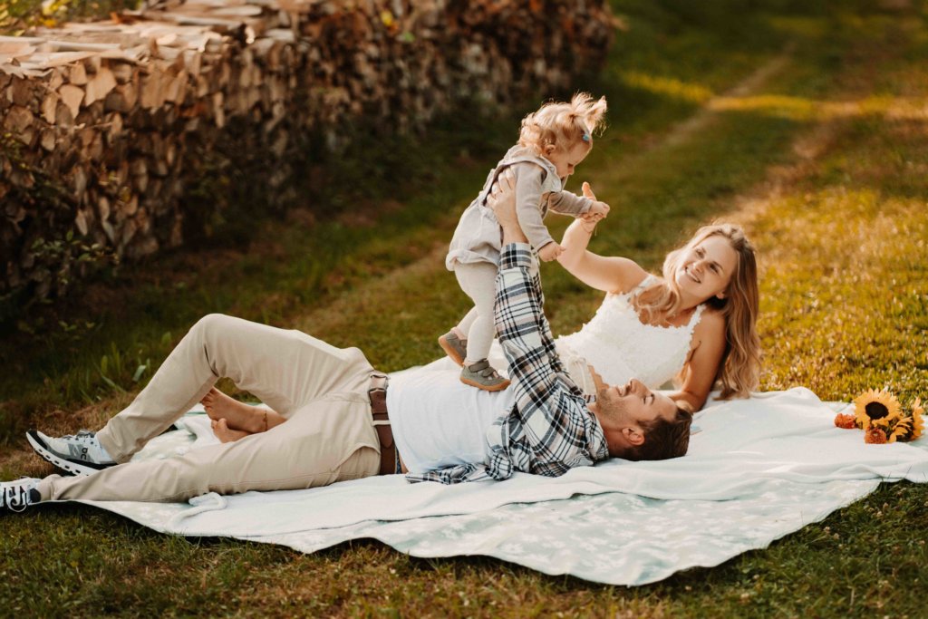 Familien Fotoshooting draußen München